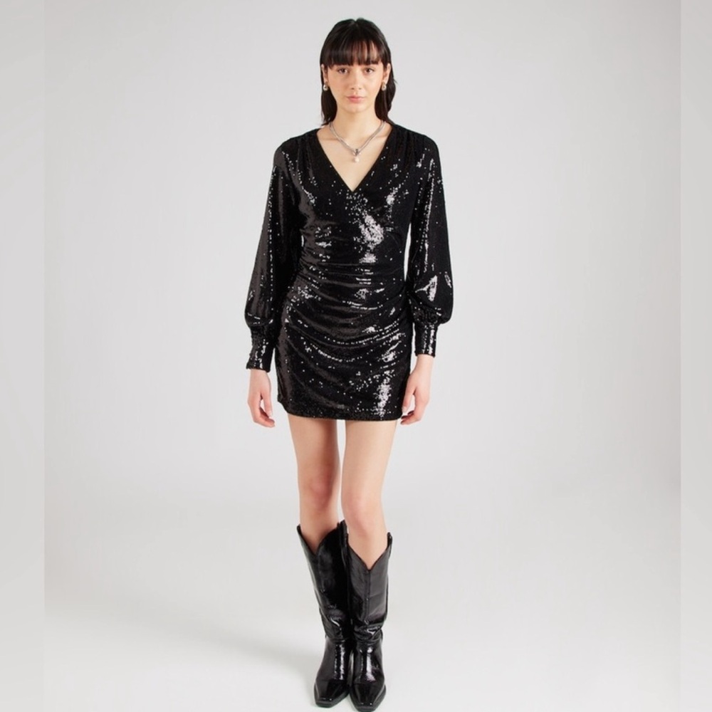 The Kooples Black Sequin Mini Dress